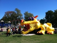 Curso grande de Dragon Inflatable Bouncer Castle Obstacle para los niños