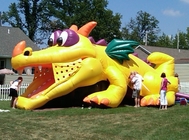 Curso grande de Dragon Inflatable Bouncer Castle Obstacle para los niños