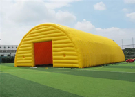El PVC comercial de la tienda del acontecimiento de la bóveda inflable de tierra amarilla cubrió el material de la lona