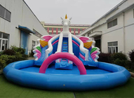 PVC modificado para requisitos particulares Unicorn Inflatable Playground Water Park para los niños