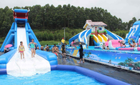 Parque inflable comercial del agua de Toy Dragon Boat Theme Swimming Pool