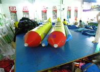 Lona roja soldada con autógena del PVC del artículo 0.9m m de plátano del aire caliente del amarillo inflable del barco