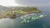 Carrera de obstáculos flotante al aire libre de los juegos del parque de la agua de mar de Infaltable