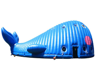 Tienda inflable del acontecimiento de la ballena azul gigante de la historieta para el anuncio publicitario