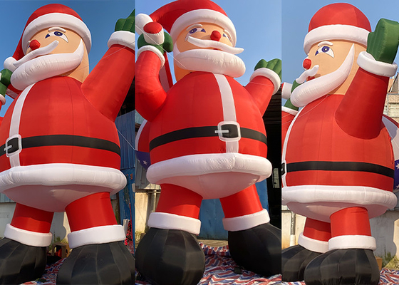 Papá Noel inflable gigante de Navidad al aire libre con ventilador para decoraciones navideñas