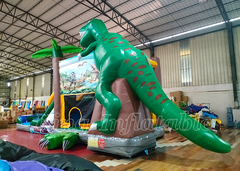 Gorila inflable de salto animosa de la casa de la despedida de T-Rex de la diapositiva del castillo de los dinosaurios
