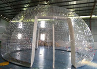 Tienda inflable transparente popular de la burbuja del PVC con dos puertas y respiraderos