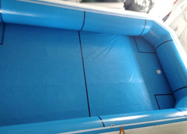 Piscinas portátiles azules de la lona del PVC, parque inflable del agua ignífugo