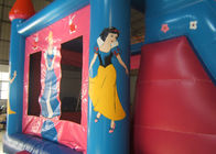 Diapositiva de salto inflable del castillo de la lona rosada de princesa PVC para los niños
