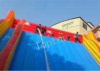 Commercial Giant Plato 0.55mm PVC Tarpaulin Inflatable Slide For Adults 12 * 8m