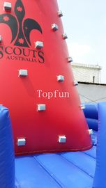 Juegos inflables al aire libre emocionantes de los deportes, OEM inflable rojo y ODM de la pared que sube