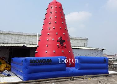 Juegos inflables al aire libre emocionantes de los deportes, OEM inflable rojo y ODM de la pared que sube