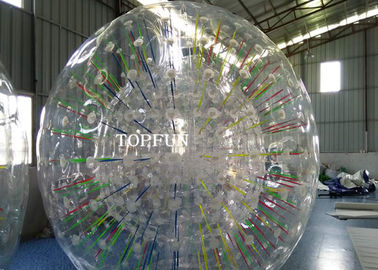 La bola de parachoques 1,0 del cuerpo inflable transparente del milímetro TPU con brillar intensamente se enciende