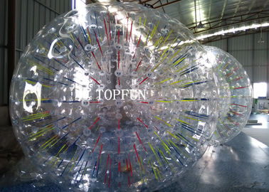 La bola de parachoques 1,0 del cuerpo inflable transparente del milímetro TPU con brillar intensamente se enciende