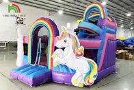 arco iris Unicorn Bouncy Castles Bounce House del 13ftx13ftx11.5ft