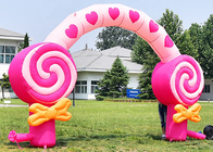 Arco inflable de la seda del caramelo de la decoración de la fiesta del cumpleaños de los niños rosados para el festival