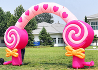 Arco inflable de la seda del caramelo de la decoración de la fiesta del cumpleaños de los niños rosados para el festival