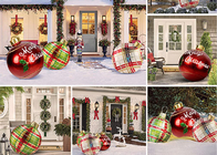 Feliz Navidad soplar adornos de globos decoración de patio grandes bolas inflables de PVC al aire libre