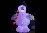 Muñeco de nieve inflable de 20 pies, decoración de Navidad, inflables de patio, muñeco de nieve de Navidad en movimiento
