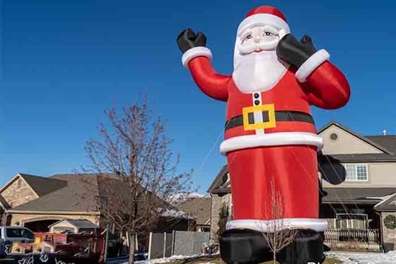 Inflable Papá Noel Gigante Inflable Adornos Navideños Santa Inflables