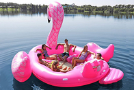 Los adultos al aire libre del lago del flamenco float inflable rosado gigante de la piscina flotan inflable para el partido