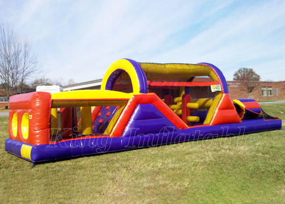 Carrera de obstáculos inflable del juego del deporte del PVC de la carrera de obstáculos de la casa de la despedida para los adultos