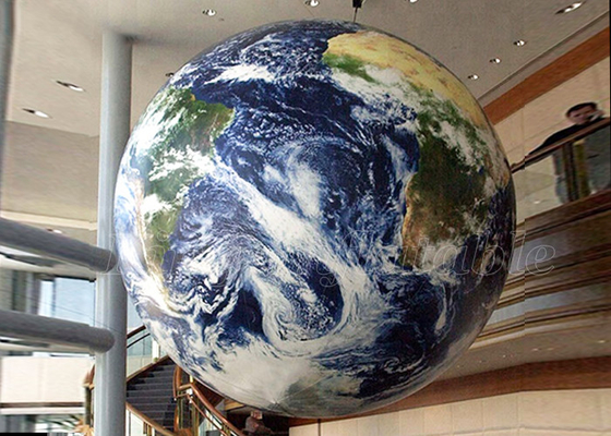 Planetas colgantes gigantes de la bola LED del mapa de la tierra del globo de la palabra de Inflatables de la publicidad