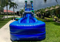 Tobogán acuático inflable de la calidad comercial al aire libre azul inflable grande de los toboganes acuáticos