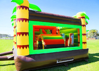 Alquiler animoso inflable del castillo del dinosaurio del PVC del juego al aire libre 0.55m m de los adultos y de los niños