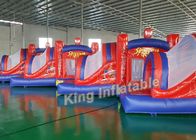 Rojo al aire libre de salto inflable divertido del castillo animoso del hombre araña con la lona del PVC de 0.55m m