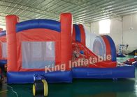 Rojo al aire libre de salto inflable divertido del castillo animoso del hombre araña con la lona del PVC de 0.55m m