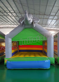 Castillos animosos inflables grises del elefante divertidos para los niños con el tamaño los 4*4m