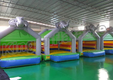 Castillos animosos inflables grises del elefante divertidos para los niños con el tamaño los 4*4m