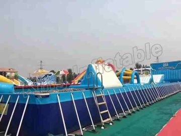 2 años de la garantía de parques inflables animales del agua con la piscina/la historieta del marco resbalan