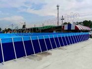 La lona inflable comercial del PVC del parque 0.9m m del tobogán acuático explota el parque del agua con la piscina de tierra antedicha