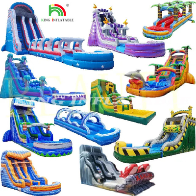 Múltiples estilos Personalización Residencial Comercial Deslizador de agua inflable Deslizador inflable con deslizadores de agua de PVC