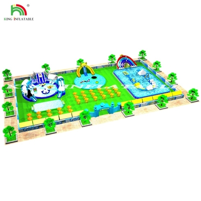 Parque acuático para niños al aire libre piscina parque acuático inflable parque comercial de diversiones para niños saltar diversión