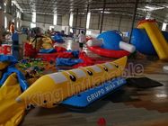 Barcos inflables azules y amarillos de la pesca con mosca/asientos inflables del barco de plátano 4