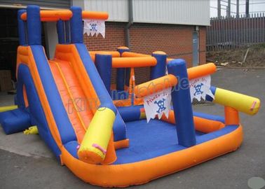 Parque temático inflable al aire libre de encargo del pirata del espray del tobogán acuático del PVC para los niños