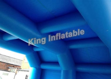 Tienda inflable azul modificada para requisitos particulares del túnel de los 7*5m para los juegos o el acontecimiento del deporte