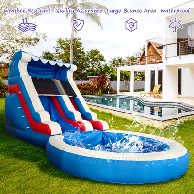 Ventas directas de fábrica tobogán de agua inflable con piscina tobogán de agua inflable para adultos y niños