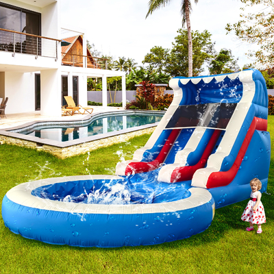 Ventas directas de fábrica tobogán de agua inflable con piscina tobogán de agua inflable para adultos y niños
