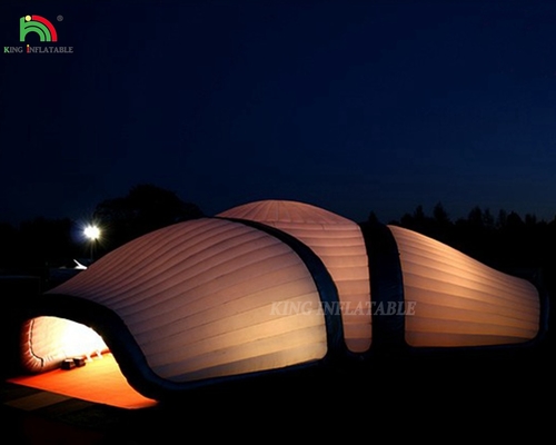 Tienda de campamento de aire libre inflable con banda de luz LED
