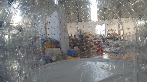 Decorado inflables 10 pies de diámetro Balón de nieve vacío Transparente tienda de burbujas