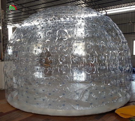 Decorado inflables 10 pies de diámetro Balón de nieve vacío Transparente tienda de burbujas