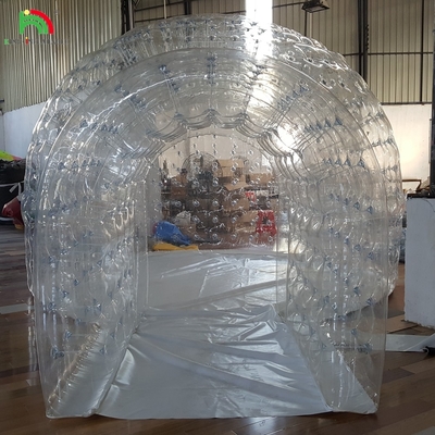 Decorado inflables 10 pies de diámetro Balón de nieve vacío Transparente tienda de burbujas
