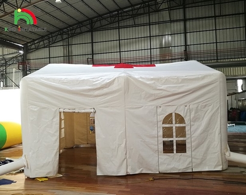 Blanco Gran Exterior Inflable Fiesta de bodas Luz LED Acampada Inflable Tienda de eventos al aire libre