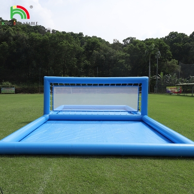 33x16.5x7FT Patio de voleibol inflable Playa de voleibol Red de voleibol Piscina de voleibol Campo de agua con bomba de aire para juego al aire libre
