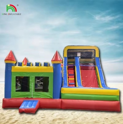 Al por mayor castillo inflable con tobogán de agua combo seco y húmedo casa de rebote inflable personalizada