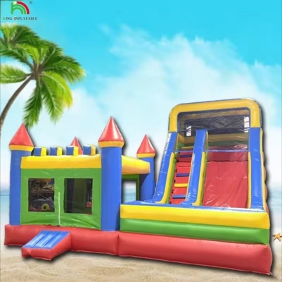 Al por mayor castillo inflable con tobogán de agua combo seco y húmedo casa de rebote inflable personalizada